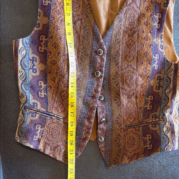 Talbots Jacquard Vintage Vest size 14 - Picture 8 of 9
